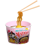 Korean Pink Buldak ramen Spicy Noodle Face