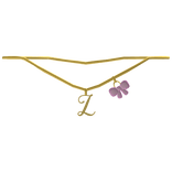 ♡ L initial w bow ( Gold )