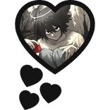 L Lawliet Thinking Hearts Death Note