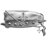 (L) Vintige Y2k Grunge Crome Arm Bandage