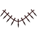(L) Waist Red Cross Spikes