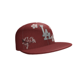 LA Red Fitted Trucker Cap