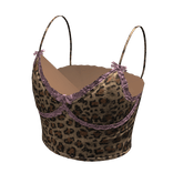 Lace bow cami top (Cheetah pink)