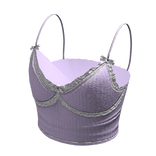 Lace bow cami top (Purple)