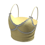 Lace bow cami top (Yellow)