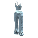 Lace cami flare set (Blue)