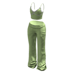 Lace cami flare set (Green)