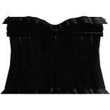 lace corset ruffled top black