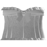 lace corset ruffled top white