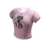  Lace Girly Vintage T-shirt | Black & Pink