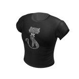  Lace Girly Vintage T-shirt | Gray & Black