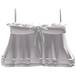 ୨୧ lace ruffled top with bow - light pink