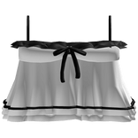 ୨୧ lace ruffled top with bow - white