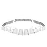 Lace shoulder ruffle - white