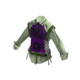 Lace-Up Graphic Vest w/ Shirt (Purple & Green)