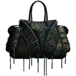 Green & Gold Archive Laced Handheld Bag