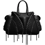 Black Archive Laced Handheld Bag