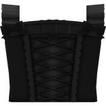 ♡ laced corset top with ruffles in black 