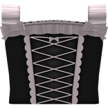 ♡ laced corset top with ruffles in black & pink