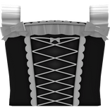 ♡ laced corset top with ruffles in black & white