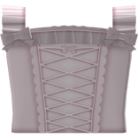 ♡ laced corset top with ruffles in pink