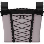 ♡ laced corset top with ruffles in pink & black