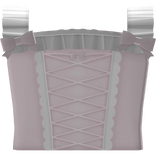 ♡ laced corset top with ruffles in pink & white