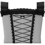 ♡ laced corset top with ruffles in white & black