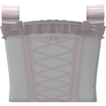 ♡ laced corset top with ruffles in white & pink