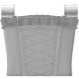 ♡ laced corset top with ruffles in white