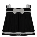 ♡ : laced cute doll slipdress black and white
