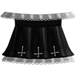 † laced gothic off shoulder cross dress black