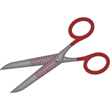 ꒰ ୨୧ ꒱ laced nurse scissors in red (mouth)