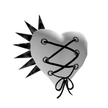 Laced Punk Heart in White!