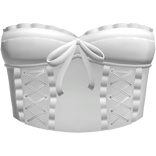 ♡ : laced up gothic ruffled corset top in white