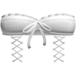 ♡ : laced up gothic ruffled corset top in white v2