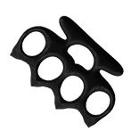 LARGE black brass knuckles [BACK] 