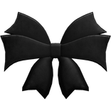 Large Goth Black Bow [Back]