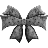 Large Goth White Bow [Back]