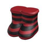 Large Oversized Puffy Boots (Black and Red)