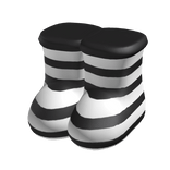 Large Oversized Puffy Boots (Black and White)