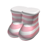 Large Oversized Puffy Boots (Pink And White)