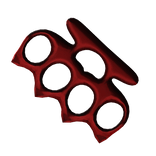 LARGE red brass knuckles [BACK] 