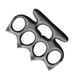 LARGE silver brass knuckles [BACK] 