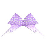 Lavender Cheetah Print Cheer Bow