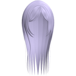 Lavender Long Straight Hair W Curtain Bangs