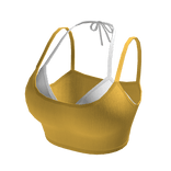 Layered Crop Top with Contrast Halter (Yellow)
