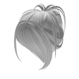 Layered Edgy Emo Ponytail (White)