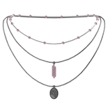 Layered Kawaii Beaded Bow Necklace