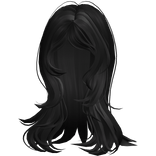 ♡ Layered Messy Wolfcut in Black